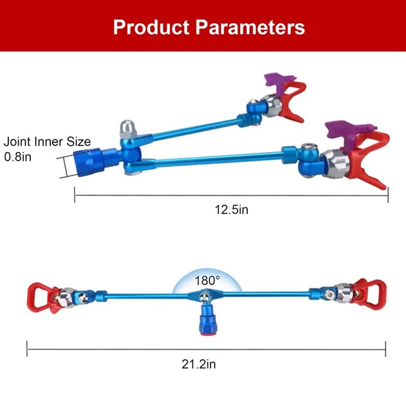 Spray Gun Extension Pole Double 517 Nozzle Head - EZ Painting Tools