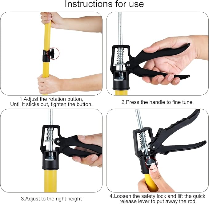 Adjustable Support Pole for Woodworking, Cabinet Jack, and Drywall Support Heavy-Duty