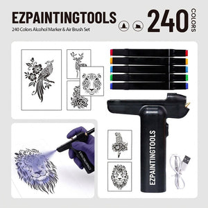 Electric Marker Spray Gun | USB Rechargeable | Pack of 1 - Airbrush Art Tool - EZ Painting Tools