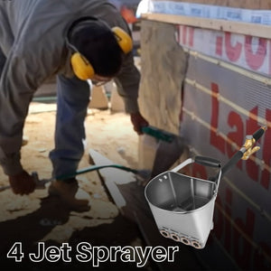 "My crew love this hopper!! We did a stucco job on a house at 2500 sq ft, and the job went smoothly and easy" — Bills N., EZ™️ 4 Jet Mortar Sprayer Customer - EZ Painting Tools