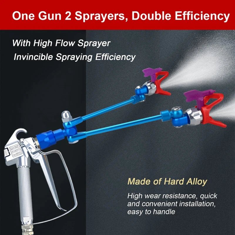 Spray Gun Extension Pole Double 517 Nozzle Head – EZ Painting Tools